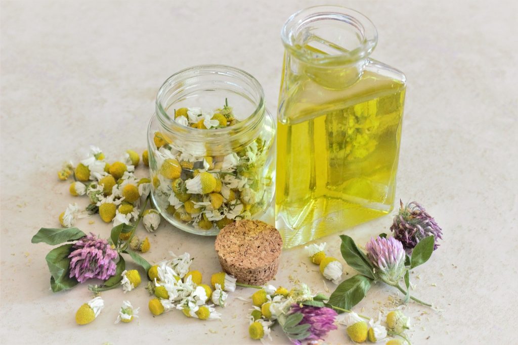 Chamomile essential oil is used in aromatherapy since it promotes sleep, relieves anxiety and helps with digestive problems